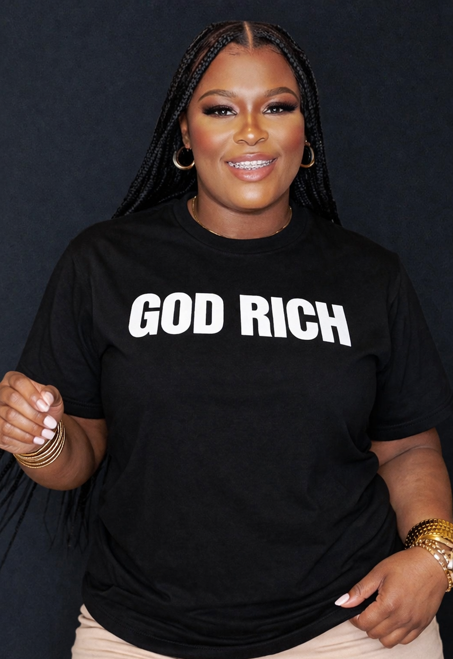 GOD RICH T-SHIRTS (PUFF PRINT)