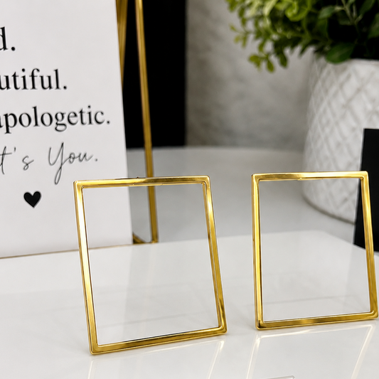 GOLD SQUARE BOSS GIRL HOOPS