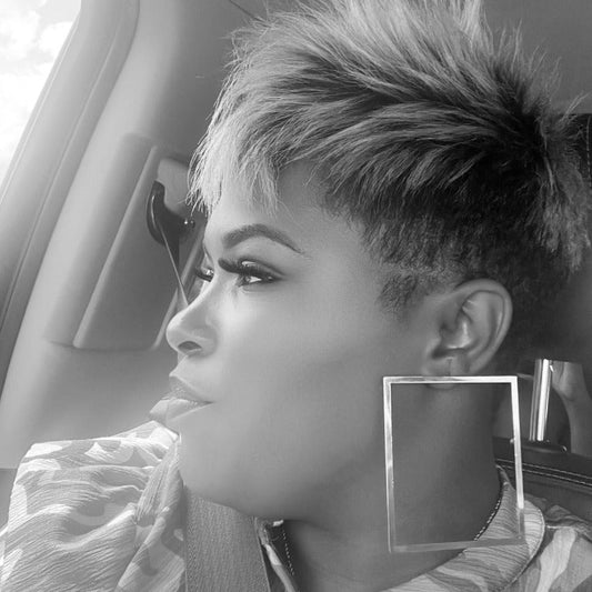 GOLD SQUARE BOSS GIRL HOOPS